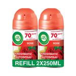 Air Wick  Automatic Air Freshener Spray Refill, Rose Scent, 250ml x 2