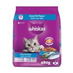 Whiskas Ocean Fish Dry Cat Food, Bag of 480g