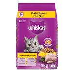 Whiskas Chicken Dry Cat Food, Bag of 3Kg