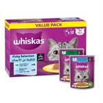 Whiskas Fishy Selection In Jelly Wet Cat Food 12×80g