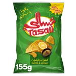 تسالي شرائح بطاطس بنكهة الكمون والليمون 155 جرام