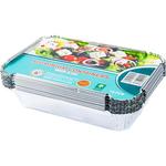 Plastinet Aluminum Container Rectangular Small #450 10pcs