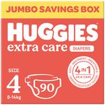 Huggies Diapers Extra Care Size (4 Large) Jumbo Box 90pcs