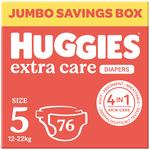 Huggies Diapers Extra Care Size (5 Extra Large) Jumbo Box 76pcs