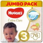 Huggies Diapers Extra Care Size (3 Medium) Jumbo Pack 76pcs