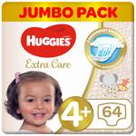 Huggies Diapers Extra Care Size (4+ Large Plus) Jumbo Pack 64pcs
