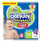 بيبي جوي حفائظ سروال عبوة ميجا مقاس (4 كبير) 56 حبة