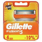 Gillette Fusion Manual Razor, 4 Pcs