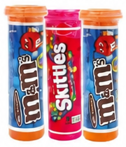 M&M or Skittles Candy Tubes Assorted Items 30.6 Grams