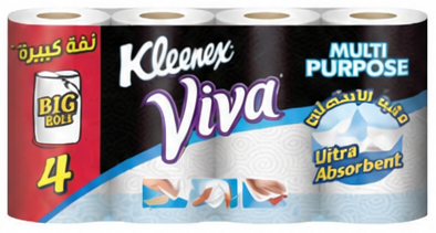 Kleenex Viva Multi-Purpose Kitchen Roll 90 Sheets 4 pc