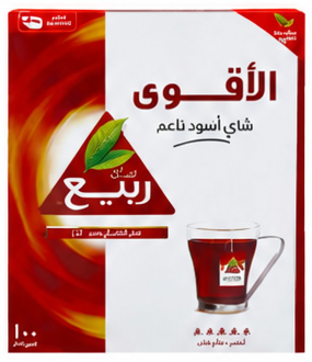شاي ربيع أسود ناعم الأقوى 2 جم 100 كيس