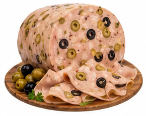 Chicken Mortadella Plain with Olive, Pepper, Hot Spicy