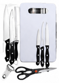 Home4U Knife with Cutting Board 9 Pcs Set