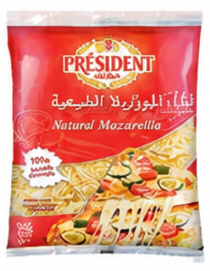 PRESIDENT Natural Mozzarella Cheese Shredded 900g