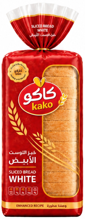 Kako Sliced White Toast Bread Sliced 600g