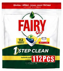 Fairy 1 Step Clean Dishwasher Tablets 112 pcs
