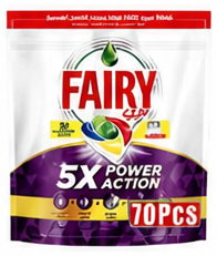 Fairy 5X Power Action Dishwasher Tablets 70 pcs