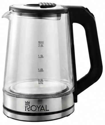 Royal Electric Kettle Glass 2 Liters 1500 Watts