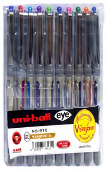 Uni-ball Eye Girsan Pen Set 10 Colors