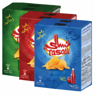 رقائق بطاطس تسالي فلفل حار | كاتشب | كمون وليمون ٢٨ جرام ١٢ حبة