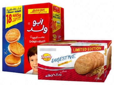 تيشوب ابو ولد بسكويت ساندويتش 80 جرام | بسكويت دايجستف 800 جرام