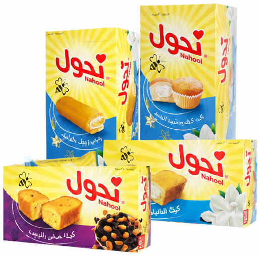 نحول كيك رول فانيليا 27 جرام 12 حبة | نحول كب كيك فانيليا 28 جرام 12 حبة | نحول كب كيك زبيب 28 جرام 12 حبة