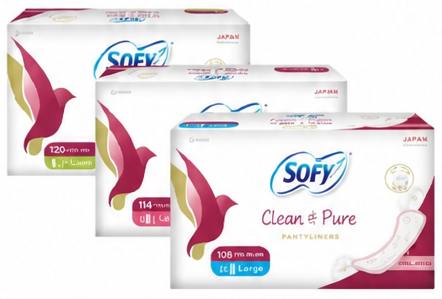 Sofy Panty Liner Clean & Pure Unscented 40 pc | Fresh 2+1 114 pc