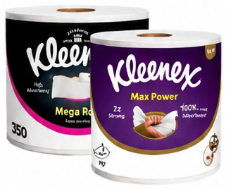 Kleenex Roll Tissues Jumbo 350 m or Max Power 150 m
