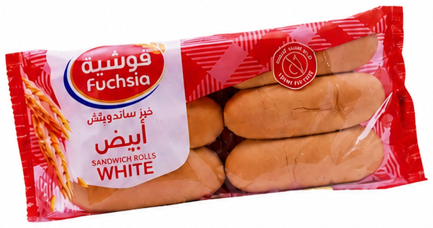 فوشيا خبز ساندويتش رول أبيض ٦ حبات ۳۳۰ جرام