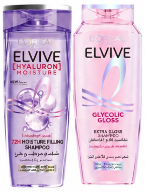 لوريال إلفيف شامبو هيالورونيك ٤٠٠ مل | بلسم جليكوليك جلوس ٣٦٠ مل