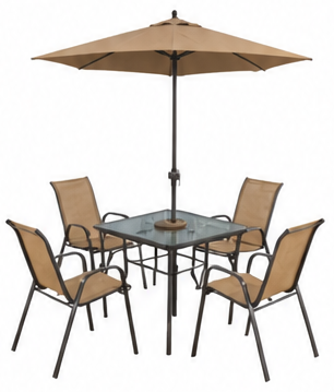 Royal Relax Table with 4 Chairs and Umbrella MYQ4Q1Q1