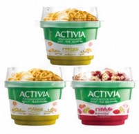 Activia Yoghurt Honey Oat or Raspberry 170g