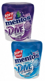 Mentos Soft Gum Dive Fresh Peppermint | Tidal Grape 44 pc