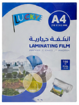 لاكي ورق تغليف حراري A4 100 ورقة مقاس 216x303 ملم