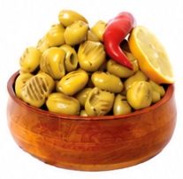Green Grilled Olives