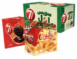 أصابع كيك أو سويس رول سفن دايز أصناف متنوعة 12 × 20-25 جرام