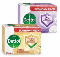 Dettol Bar Soap Assorted Items 4 x 120 grams