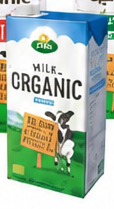 Arla Organic Milk Full Fat or Low Fat or Lactose Free 1L