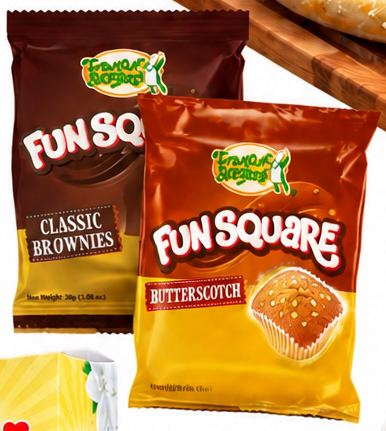 Fun Square Cake Brownies | Butterscotch | Lemon Square 10 x 35g