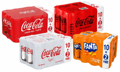 Coca Cola / Fanta / Sprite Mini Assorted Cans 150ml 10 + 2 FREE