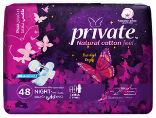 Private Maxi Night Pads 48 Pads