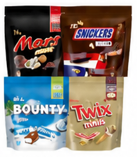 Minis Snickers / Mars 180g / Twix 200g / Bounty 225g
