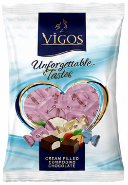 Vigos Compound Milk Chocolate with Cream Filled Per Kg