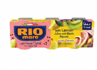 Rio Mare Tuna Lemon & Pepper, 3 x 65 Grams
