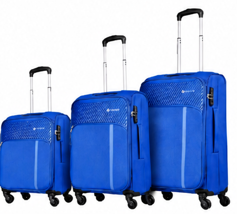Carlton Travel Bag Striker Plus Soft 4Wheel Blue Color 55 cm