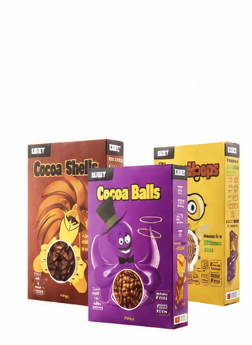 Kidzy Corn Flakes Honey/Cocoa Shell/Corn & Rice Ball 375g