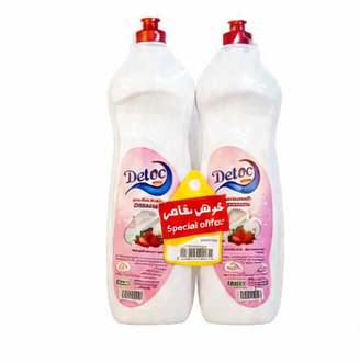Detoc Dishwash Liquid Strawberry 2 x 1 L