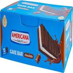 Americana Uncoated Cake Bar Chocolate Cream 12x20g